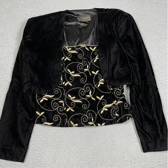 Vintage Scott McClintock Velvet Size 10 Formal Top With Size S Jacket - Picture 1 of 6